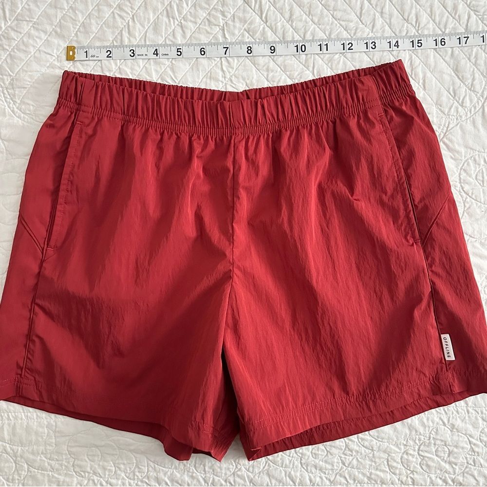 NWT OFFLINE By Aerie Day Off 5" Short Red Women’s Medium - Picture 5 of 14